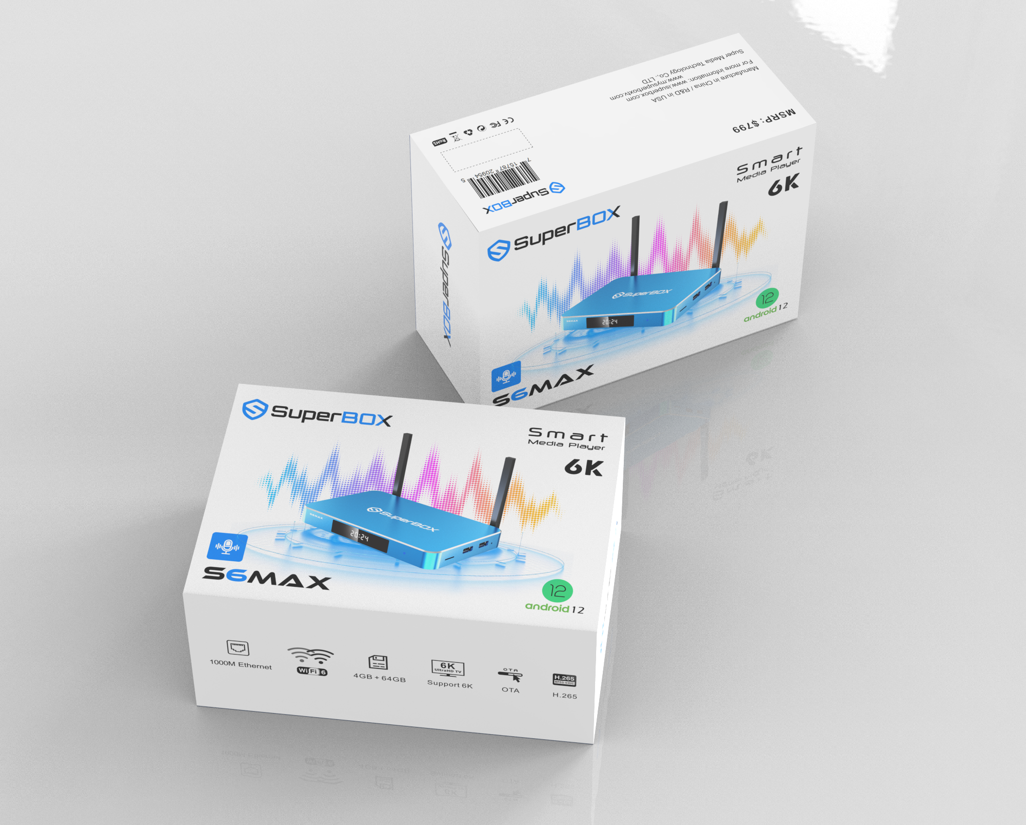 SuperBox (Standard Android TV Box) S6 Max - 32GB High-Performance Streaming Box