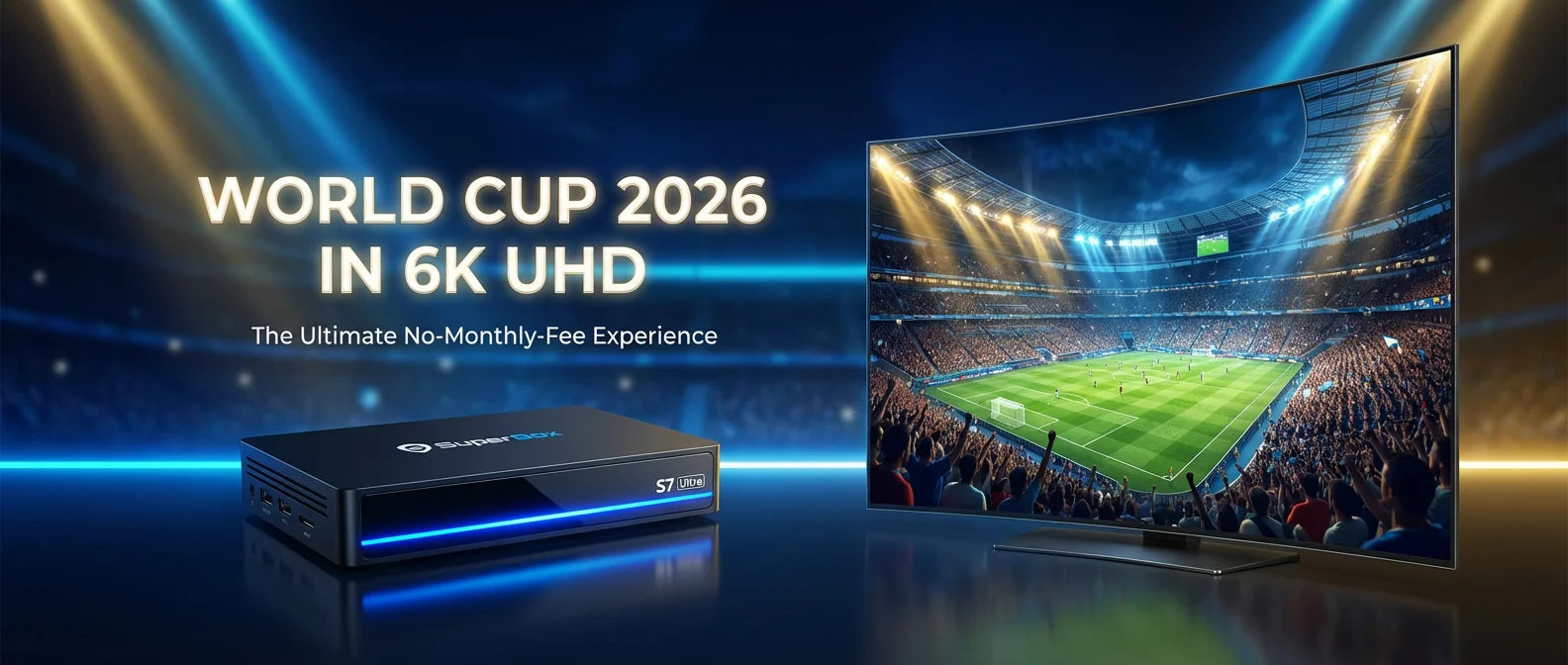 SuperBox S7 Ultra World Cup 2026 Premium Clean Banner