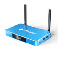 FeaBox F1 Max 64GB Android 12 6K Streaming Box front view with clock display